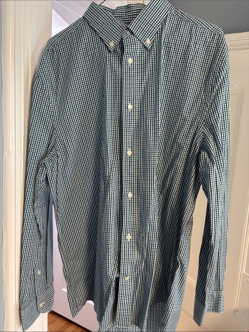 Tommy Hilfiger Blue & White Gingham Button-Down Shirt
